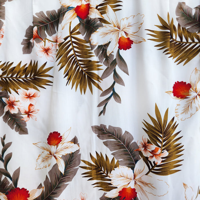 Hawaiian Rayon Fabric: Hawaiian Orchid