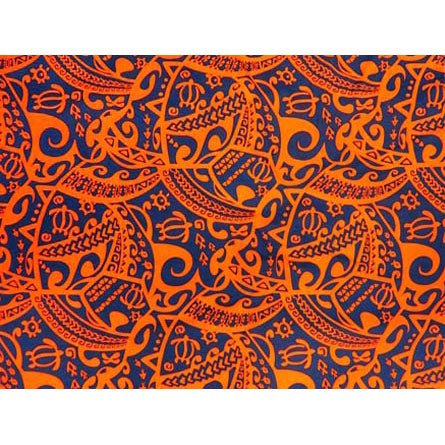 ※セール生地 ハワイアン ポリコットン生地 LW-16-517 【 タパ/ホヌ 】