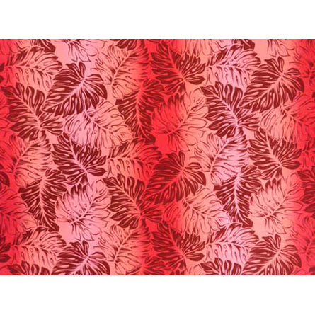 ※セール生地  ハワイアン ポリコットン生地 LW-17-573 【モンステラ/グラデーション】