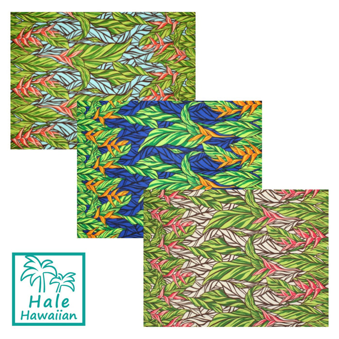 ※セール生地  ハワイアン ポリコットン生地 LW-19-687 【 ハレコニアパネル】