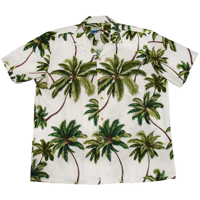 White Palms Hawaiian Wedding Men Aloha Shirt main image 1