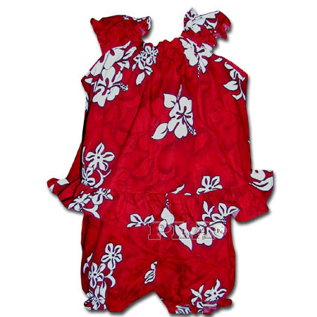 ベイビー コットン カバナ セット【ハイビスカス】