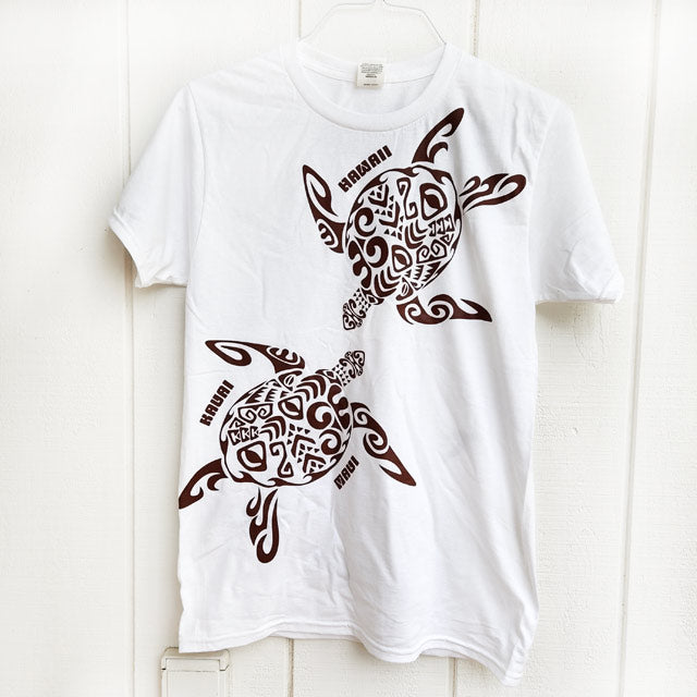 ハワイアン メンズTシャツ コットン 【 トライバルタートル 】
