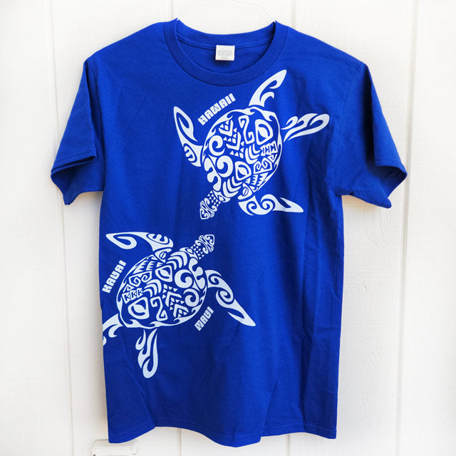 ハワイアン メンズTシャツ コットン 【 トライバルタートル 