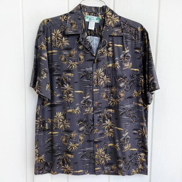 Hawaiian Men's Aloha Shirt Rayon [Golden Vintage]