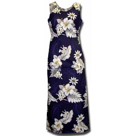 Hibiscus Resort Navy Long Tank Dress main image 0