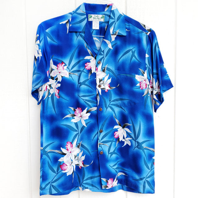 Hawaiian Men's Aloha Shirt Rayon [Midnight Orchid] – Halehawaiian
