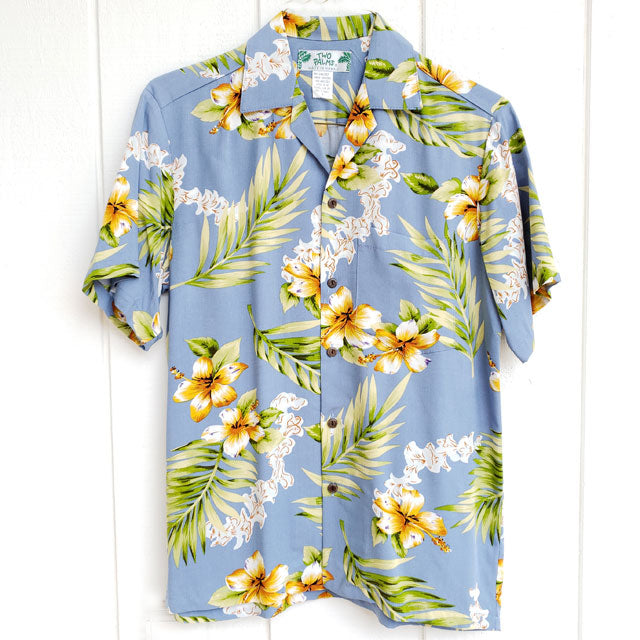 TUBE アロハシャツ　Ｌサイズ ハワイアン メンズアロハシャツ レーヨン 【 チューブローズ