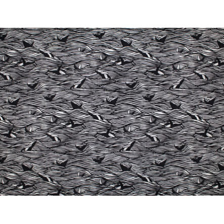 ※セール いハワイアン コットン生地 BQ-18-1115 【ハンプバックホエール】1.5ヤード生地