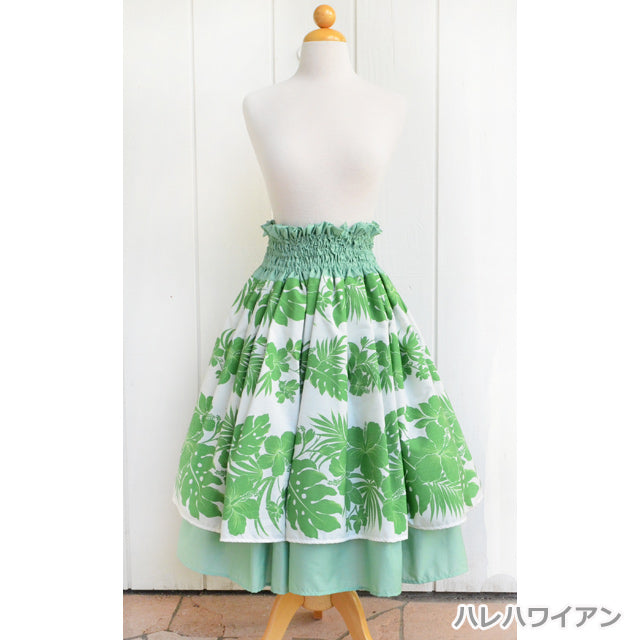 ハワイアン フラ用品 ダブルパウスカート 【 ナヘナヘ ハイビスカス 】