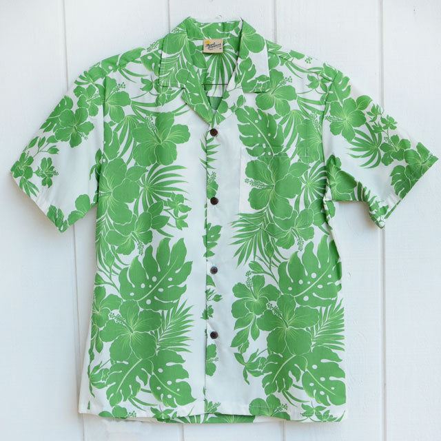 Hawaiian Men's Aloha Shirt Poly Cotton [Nahenahe Hibiscus]