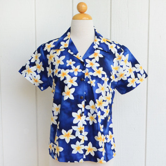 Hawaiian Women's Aloha Shirt, Fit - Plumeria