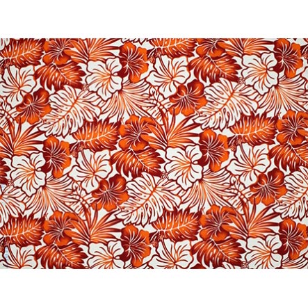 ※セール生地  ハワイアン ポリコットン生地 LMH-16-820 【フューチャーリーフハイビスカス】