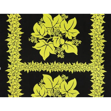*Sale Fabric* Hawaiian Poly Cotton Fabric LW-13-292 【Kukui Leaf & Kukui Lei】