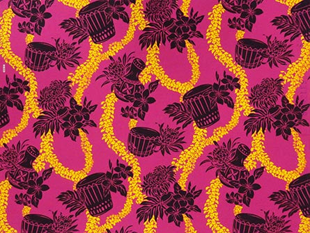 ※セール生地 ハワイアン ポリコットン生地 LW-13-313 【ハワイアン&レイ】