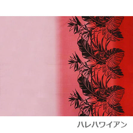 ※セール生地 ハワイアン ポリコットン生地 LW-13-334 【リーフブーケ/グラデーション】