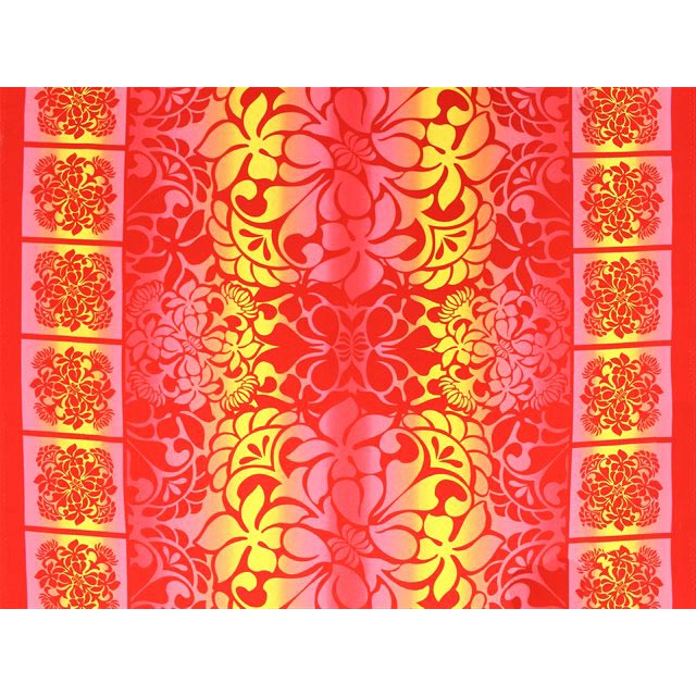 ※セール生地  ハワイアン ポリコットン生地 LW-14-372 【グラデーションキルト】