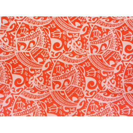 ※セール生地 ハワイアン ポリコットン生地 LW-16-517 【 タパ/ホヌ 】