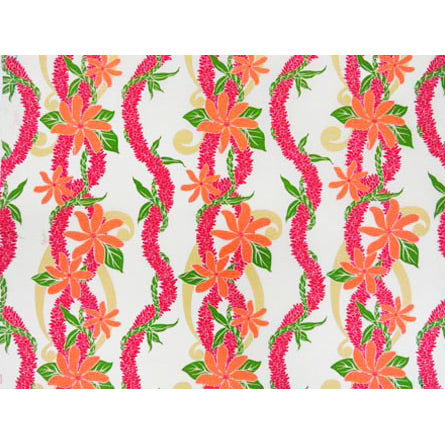 *Sale Fabric: Hawaiian Poly-Cotton Fabric LW-16-545 "Tiare Lei"