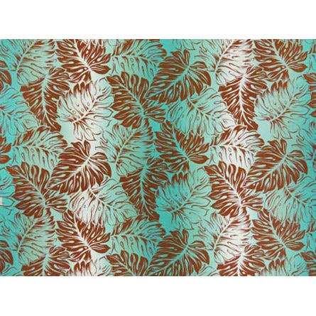 ※セール生地  ハワイアン ポリコットン生地 LW-17-573 【モンステラ/グラデーション】