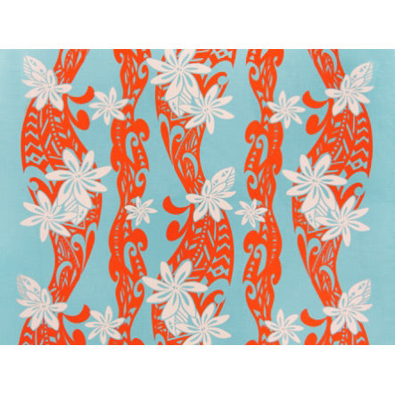 ※セール生地  ハワイアン ポリコットン生地 LW-17-580 【ティアレタパパネル】