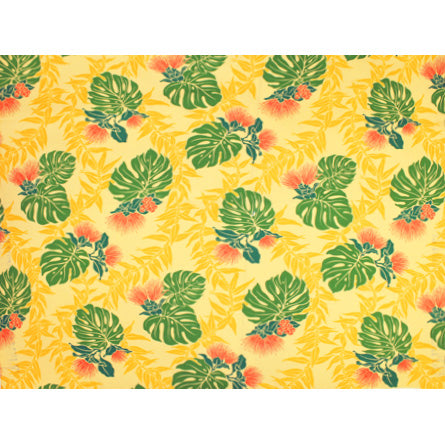 ※セール生地  ハワイアン ポリコットン生地 LW-18-615 【レフアマイレ/モンステラ】