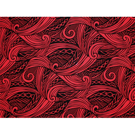 *Sale Fabric* Hawaiian Poly-Cotton Fabric LW-19-686 【Tapa Wave】