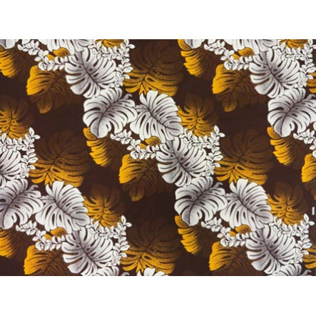 ※セール生地  ハワイアン ポリコットン生地 QSQ-14-865 【 バイアスモンステラ 】