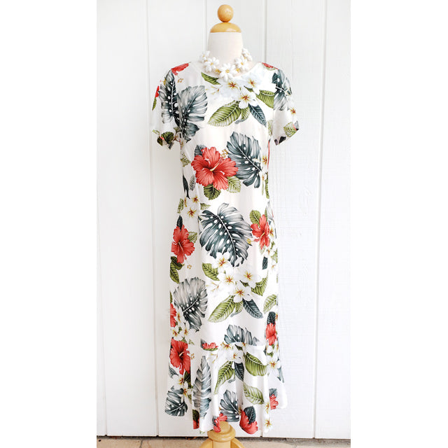 Waimea Hibiscus Smock Top Short Hawaiian Dress
