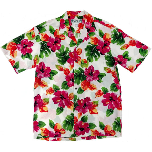 Aloha Hibiscus Flower Hawaiian Shirt Men Summer Hawaiian 