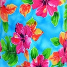 Hawaiian rayon fabric hybiscus-water