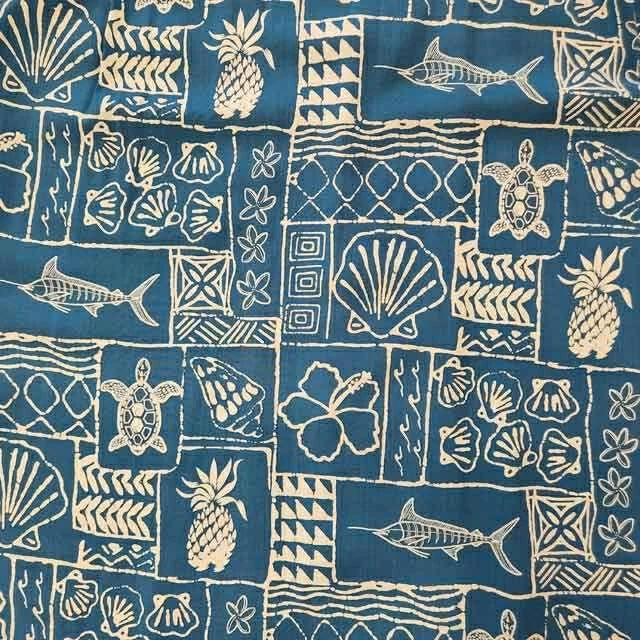 ハワイアン レーヨン生地 marlin 【マリーン】