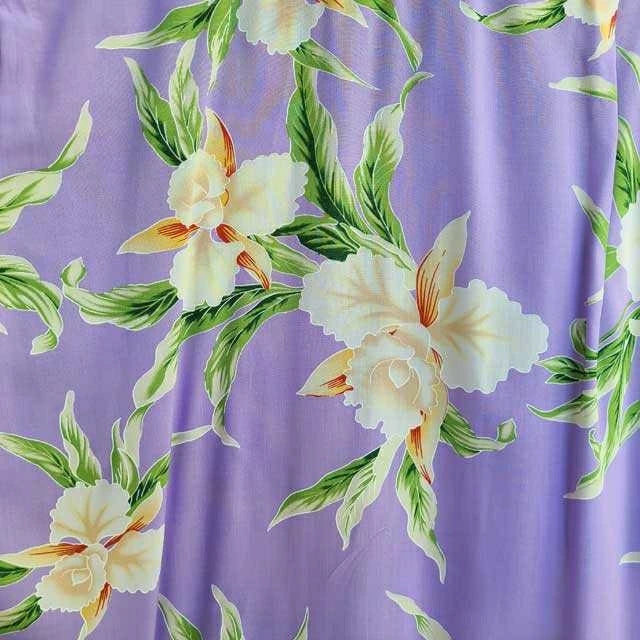 Hawaiian Rayon Fabric Retro-Orchid