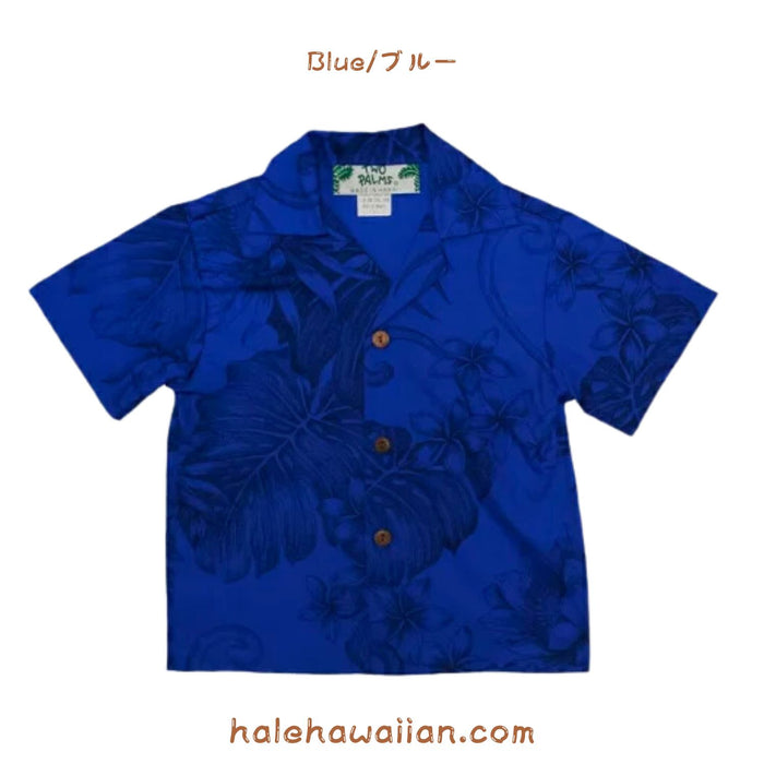 Kids Cotton Aloha Shirt [Monstera Ceres]