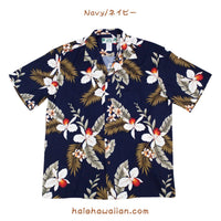 ハワイ キッズ レーヨン ボーイズ アロハシャツ【ハワイアン オーキッド】