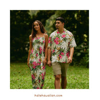Hawaiian Sleeveless Long Dress [Lani Plumeria]