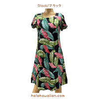 Hawaiian Sleeve Dress Semi-Length Short 165 [Red Ginger]