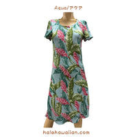 Hawaiian Sleeve Dress Semi-Length Short 165 [Red Ginger]
