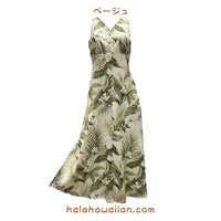 ハワイアン タンク ドレス ロング 190スタイル【ホワイトジンジャー】