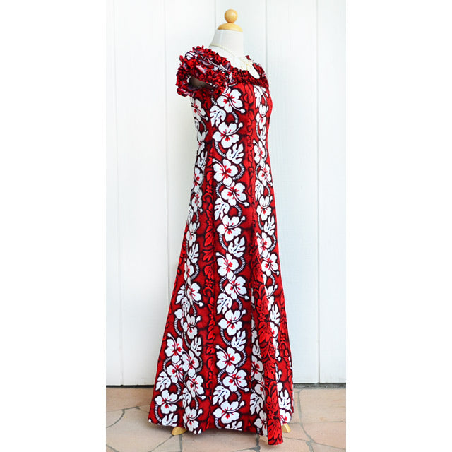 [Discount] Hawaii Muumu Ruffle Muumu Long Dress [Hibisucus] 