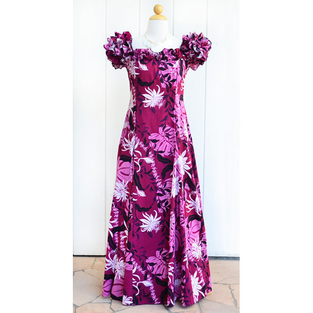 dress-2009C-makapuu Purple / XS / Cotton dress-2009C-makapuu Purple / XS / Cotton
