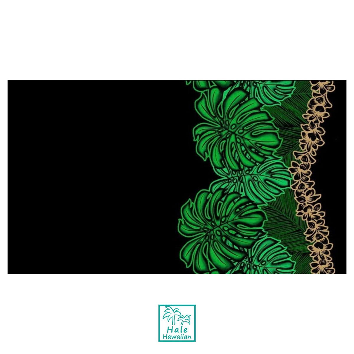 Hawaiian Polycotton Fabric CHOE-233-837 [Monstera & Plumeria Lei]