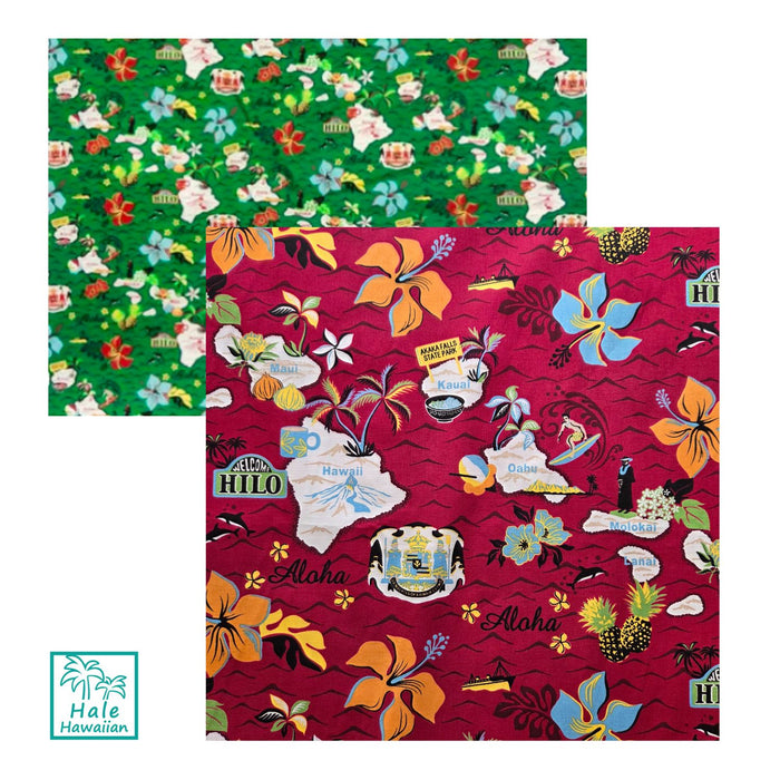 ※セール生地　ハワイアン コットン生地 201-3114 【ハワイアンアイランド】