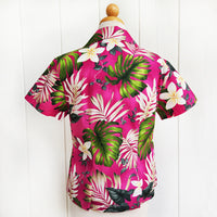 Hawaiian Ladies Aloha Shirt Fit [Monstera Fern]
