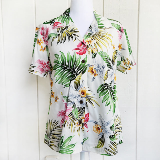 Hawaiian Ladies Aloha Shirt Fit [Orchid Paradise]