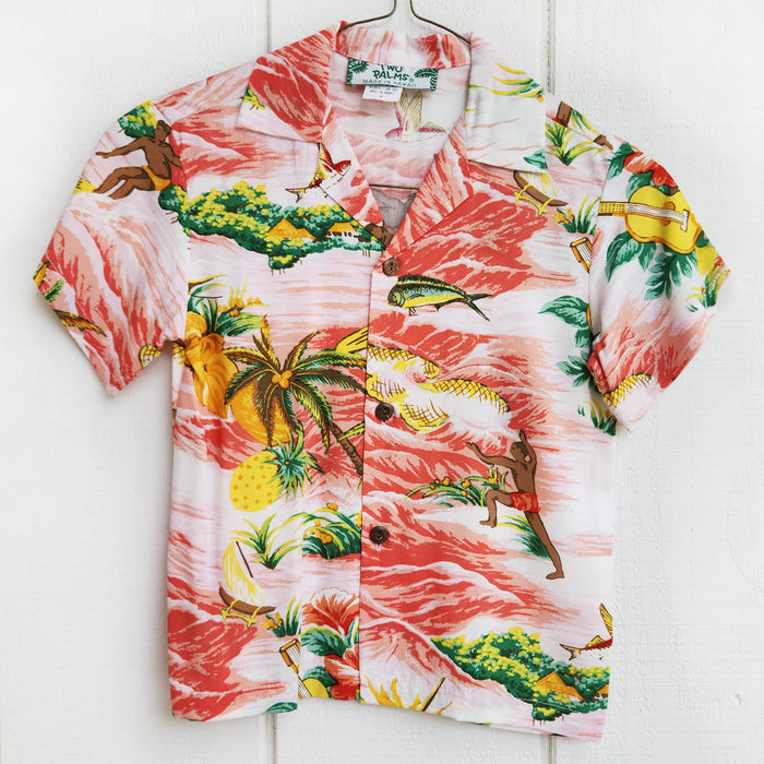 Kids Rayon Aloha Shirt [Ocean]