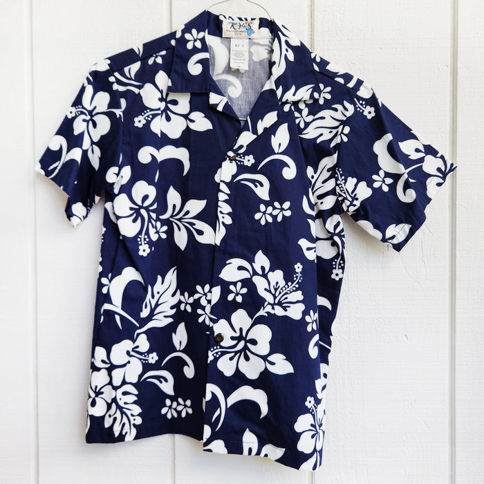 Kids Cotton Aloha Shirt [Classic Hibiscus]