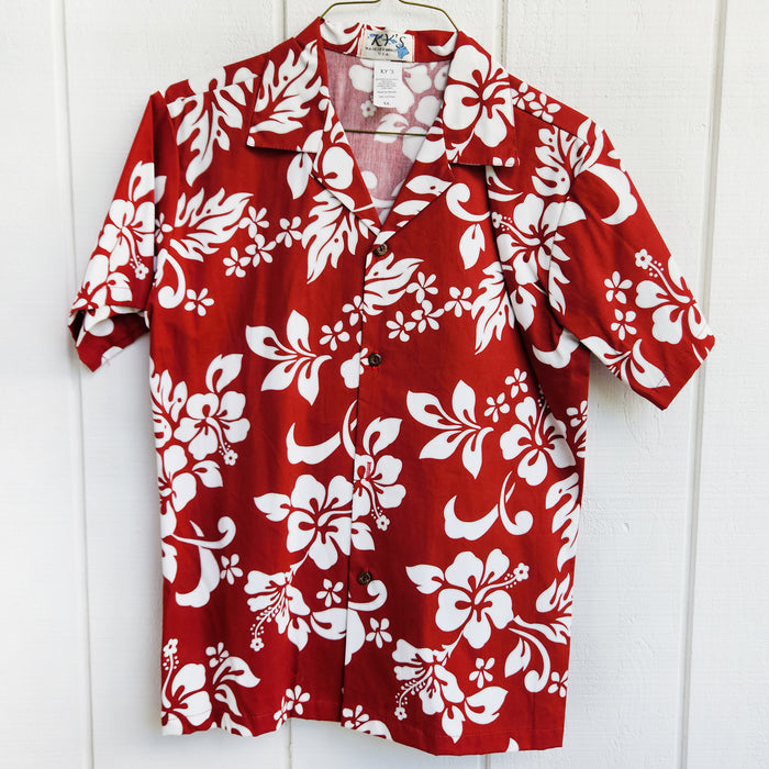 Kids Cotton Aloha Shirt [Classic Hibiscus]