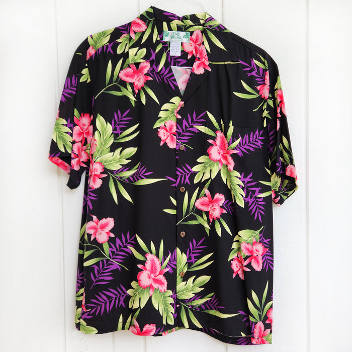 Hawaiian Men's Aloha Shirt Rayon [Orchid Fern]