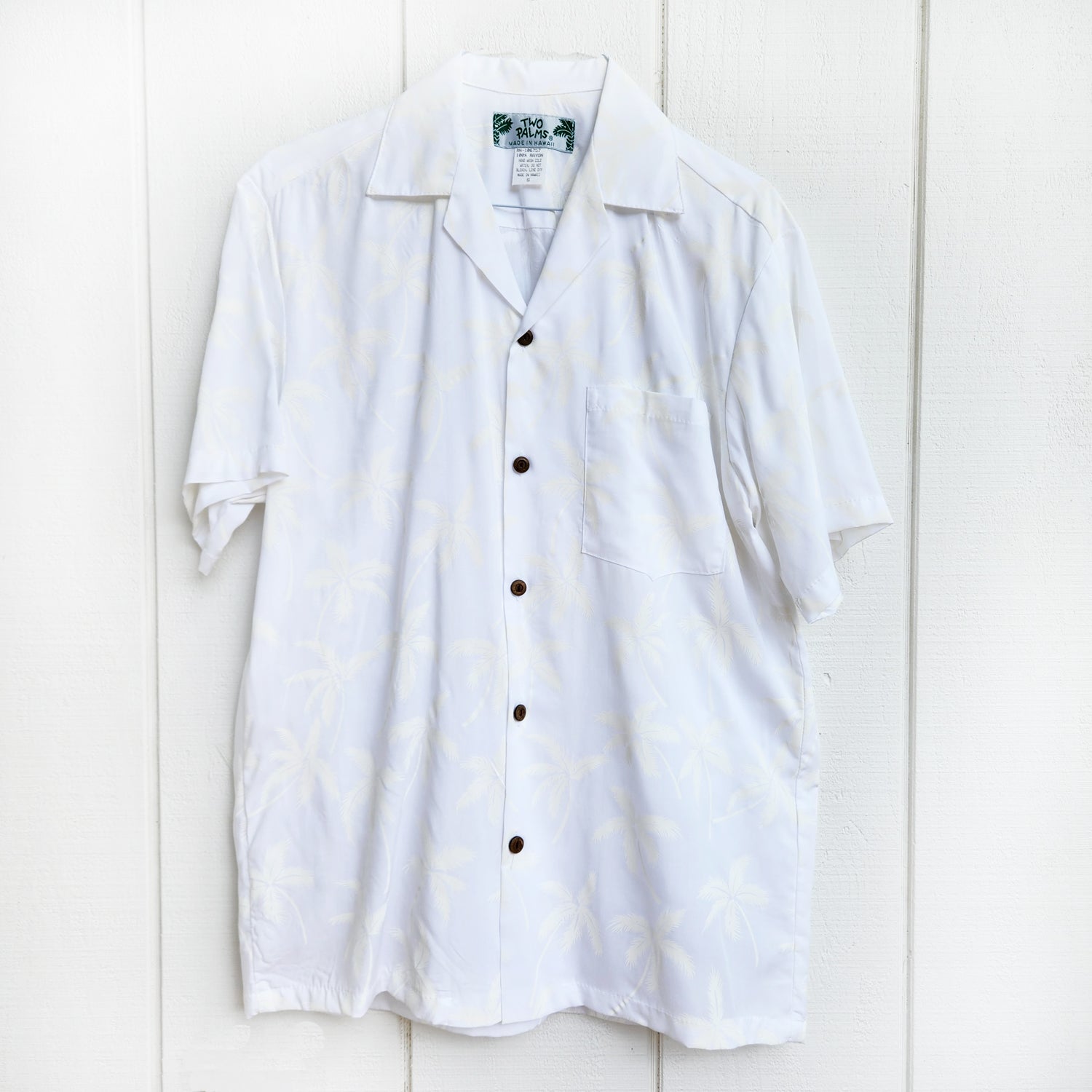 サイズL【新品】MAGIC STICK パームツリーハワイアンシャツ トゥーパームス ガーメントダイ アロハシャツ 米国製 パーム